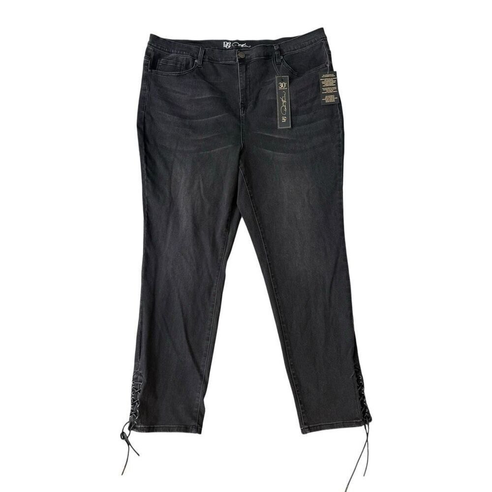 DG2 by Diane Gilman Laced Hem Skinny Jeans size 22WT NWT